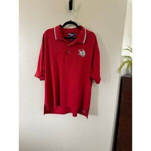 Pro Celebrity Red Football Men's Polo, football polo, mens short sleeve‎ polo
